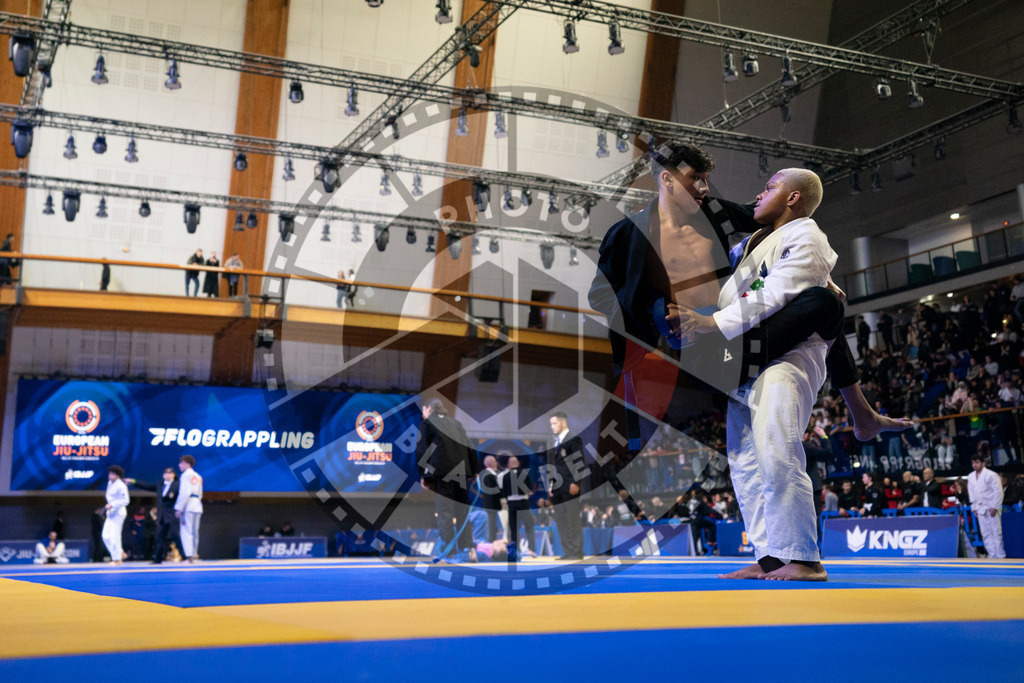 20240119PBB1627 | Fighters compete during the IBJJF European Championship in Paris, France, on January 19, 2024.