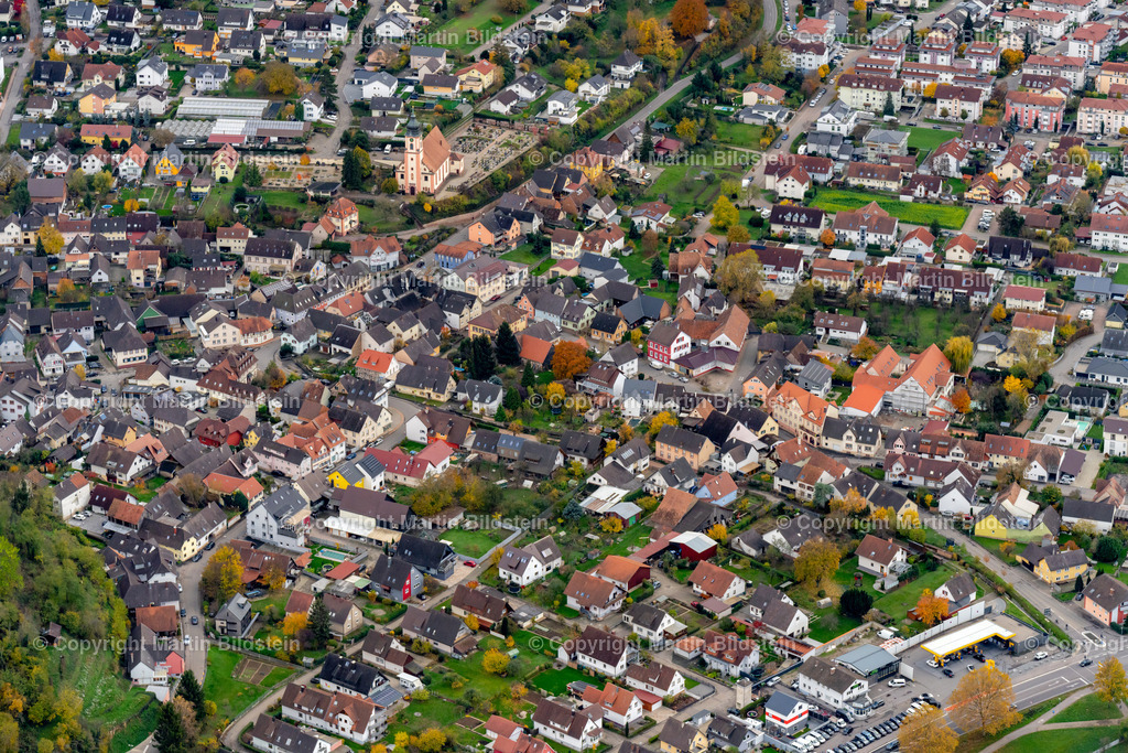 Ortsteil Altdorf Stadtansicht Herbstbild  | Bilder Fotos Luftbilder Luftaufnahmen Deutschland Süden Westen Schwarzwald Baden Württemberg  