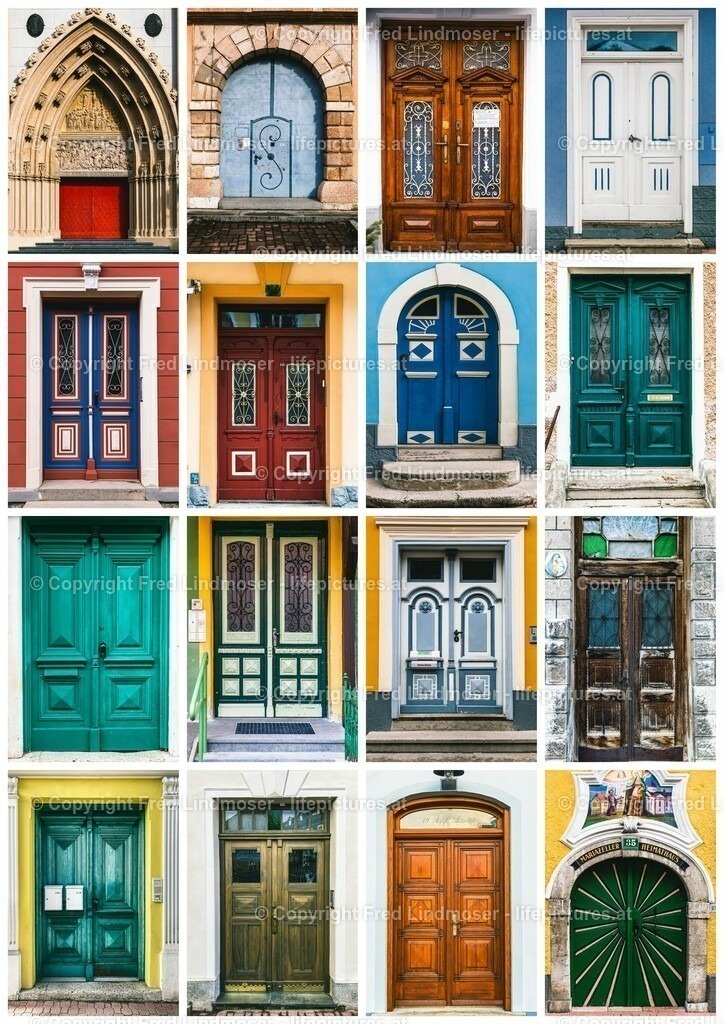 Türen in Mariazell | Collage aus Mariazeller Haustüren - Realisiert mit Pictrs.com