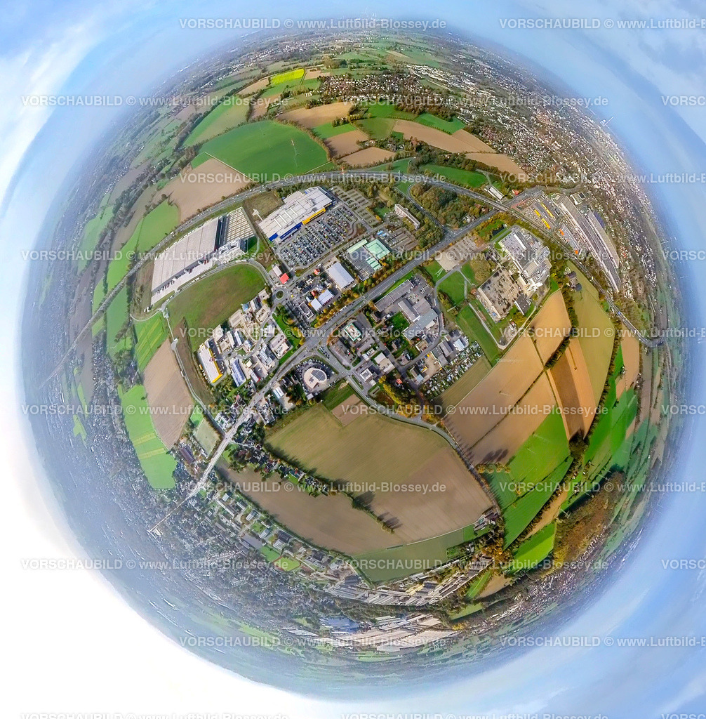Kamen20221019_06IKEA-Kamen | Luftbild, Ikea Einrichtungshaus, Woolworth GmbH, Gewerbegebiet Kamen Karree, Fisheye Aufnahme, Fischaugen Aufnahme, 360 Grad Aufnahme, Südkamen, Kamen, Ruhrgebiet, Nordrhein-Westfalen, Deutschland