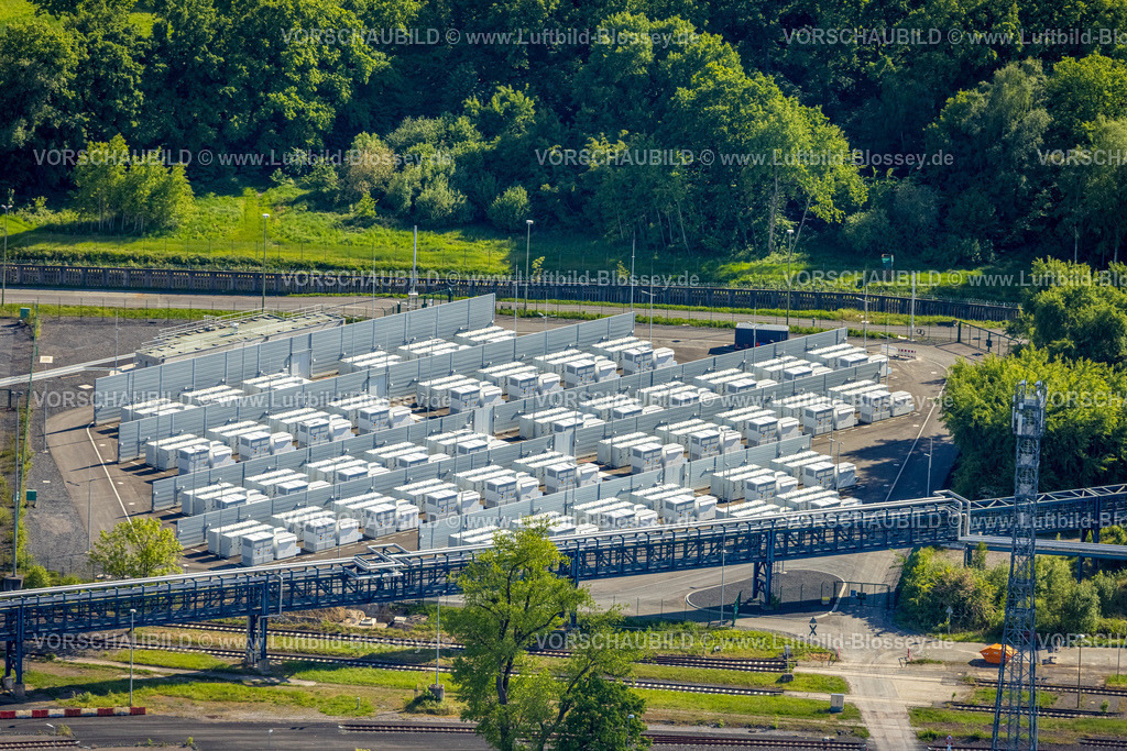 Hamm250500745 | Luftbild, Batterienspeicher Stellplatz des RWE Kraftwerk Westfalen, Uentrop, Hamm, Ruhrgebiet, Nordrhein-Westfalen, Deutschland