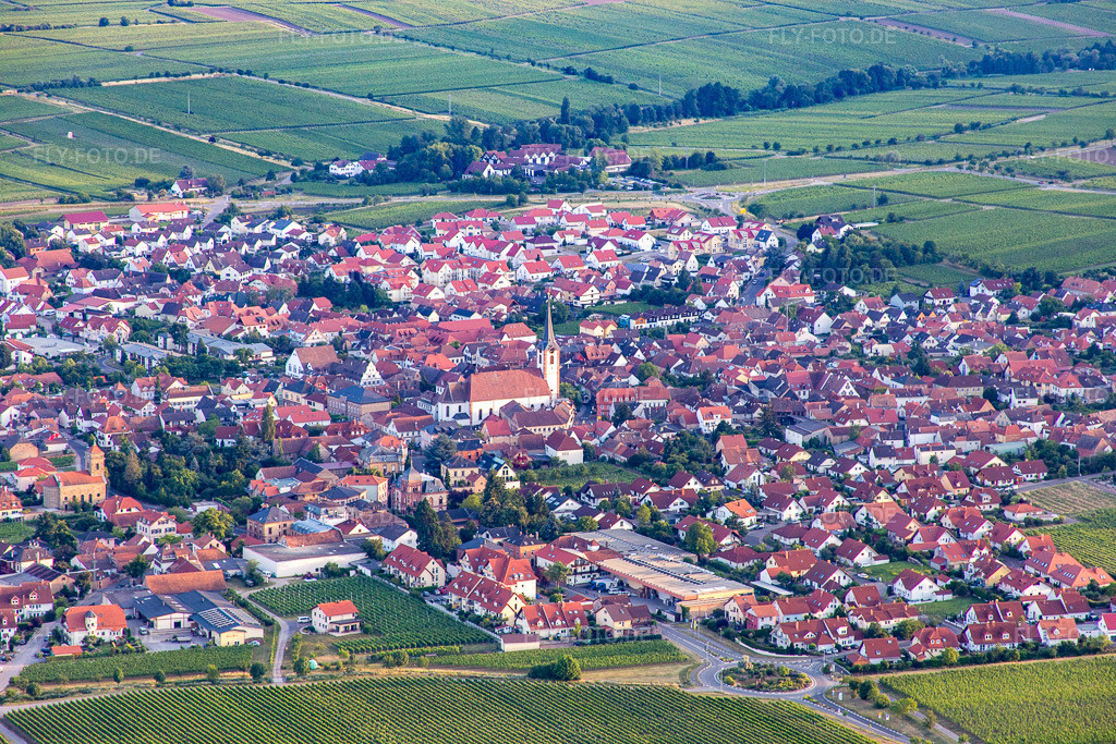 Luftbild: Ortsansicht von Norden in Maikammer im Bundesland Rheinland-Pfalz in Deutschland. Foto: IMG_082766.jpg vom 25.06.2015 durch Werner Riehm/FLY-FOTO.de