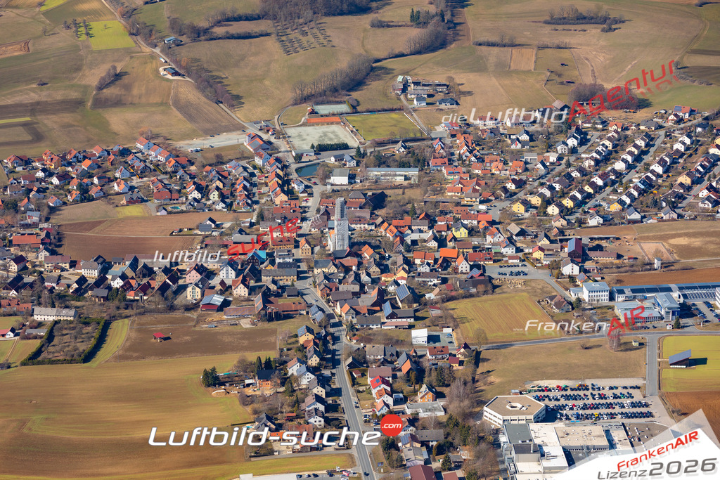 Das Luftbild der Stadt Mistelgau wurde 2019 vom Flugzeug heraus erstellt (keine Drohne) Aufnahmehöhe ca.400 Meter- hohe Auflösung- beste Druck-Qualität garantiert!