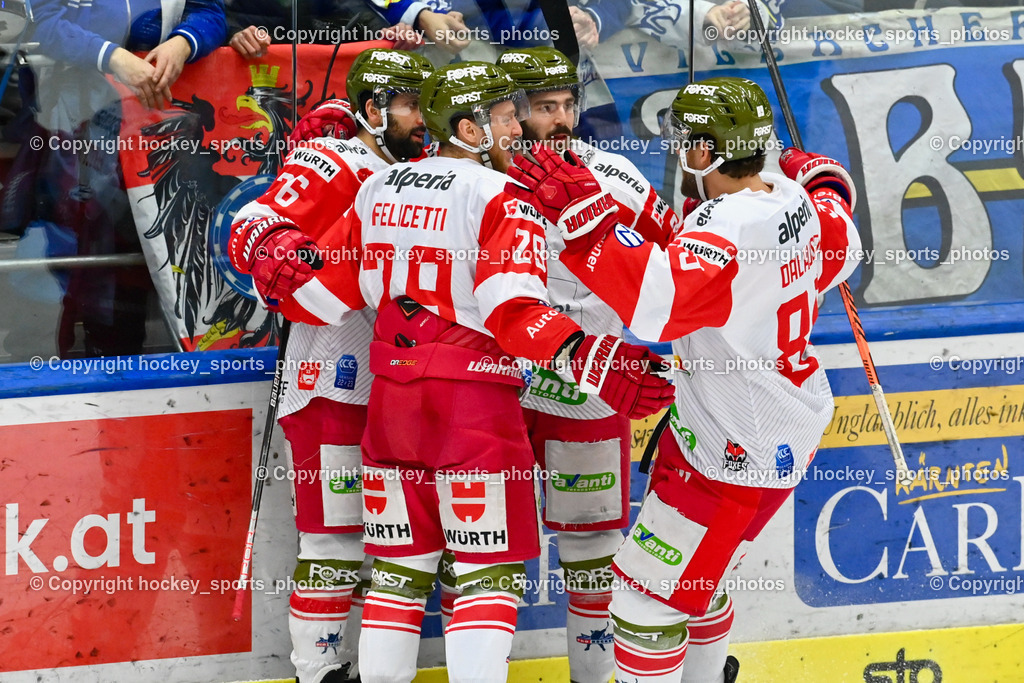 EC IDM Wärmepumpen VSV vs. HC Bozen 30.12 2022 | #26 Miceli Angelo, #9 Mantenuto Daniel, #29 Felicetti Leonardo, #89 Dalhuisen Mike, Jubel HC Bozen Mannschaft