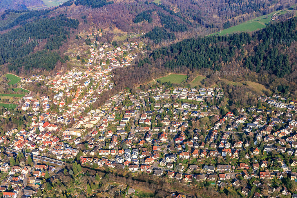 Luftbild: Reutebachstr im Ortsteil Zähringen in Freiburg im Bundesland Baden-Württemberg in Deutschland. Foto: IMG_113041.jpg vom 22.03.2019 durch Werner Riehm/FLY-FOTO.de