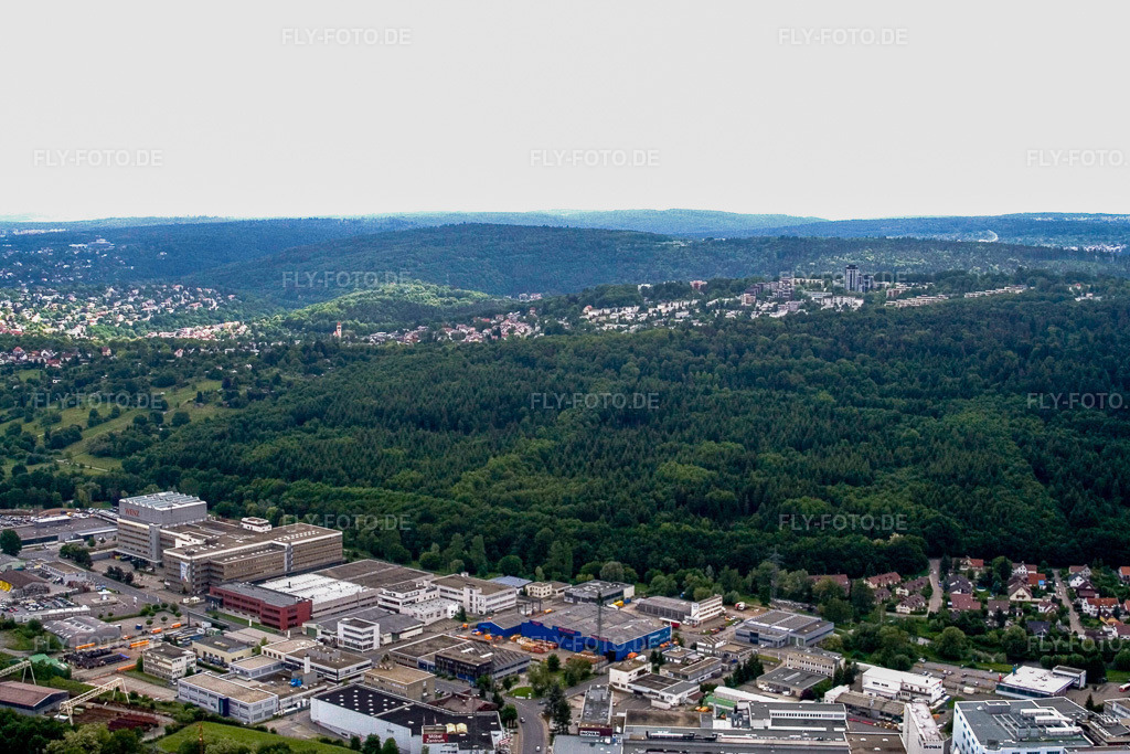 Luftbild: Industriegebiet von Norden im Ortsteil Brötzingen in Pforzheim im Bundesland Baden-Württemberg in Deutschland. Foto: IMG_2510.jpg vom 05.06.2006 durch Werner Riehm/FLY-FOTO.de