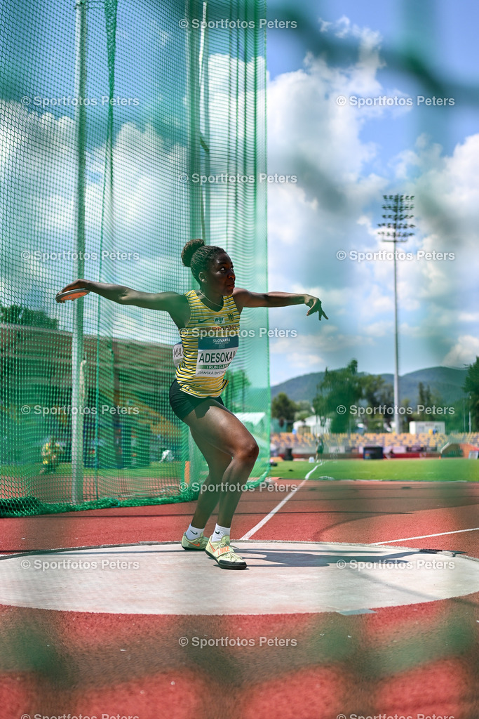 U18 EM - Tag 4_32 | European Athletics U18 Championships am 21.07.2024 in Banska Brystica; Diskuswurf, Favour Adesokan. Foto: Kai Peters - Realisiert mit Pictrs.com