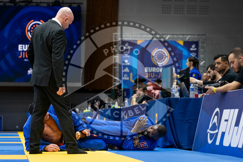 20240123PBB03893 | Fighters compete during the second day of the IBJJF European Championship in Paris, France, on January 23, 2024.