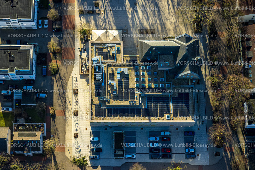 Holzwickede240100602 | Luftbild, historisches Rathaus mit Erweiterungsneubau, Holzwickede, Ruhrgebiet, Nordrhein-Westfalen, Deutschland