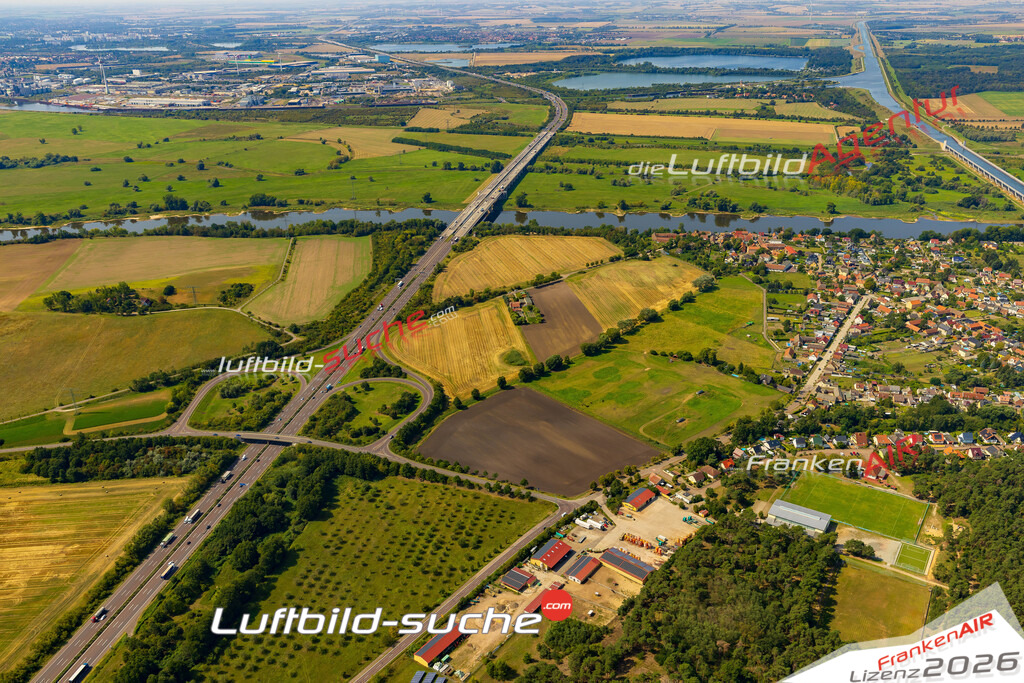 A2 Hohenwarthe Möser Bild- Das Luftbild wurde 2025 vom UL-Flugzeug heraus erstellt ( keine Drohne bzw. Drohnenaufnahme ) - Hochauflösende Luftaufnahme -Nicht vergleichbar mit Google Maps oder Satelittenbilder- Die Geschenkidee !Mit Lizenz und Bildrechte bestellbar - CC