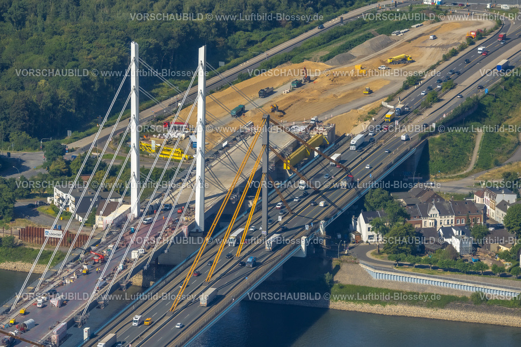 Duisburg230706212 | Luftbild, Rheinbrücke Neuenkamp Baustelle,  Autobahn A40, Kaßlerfeld, Duisburg, Ruhrgebiet, Nordrhein-Westfalen, Deutschland