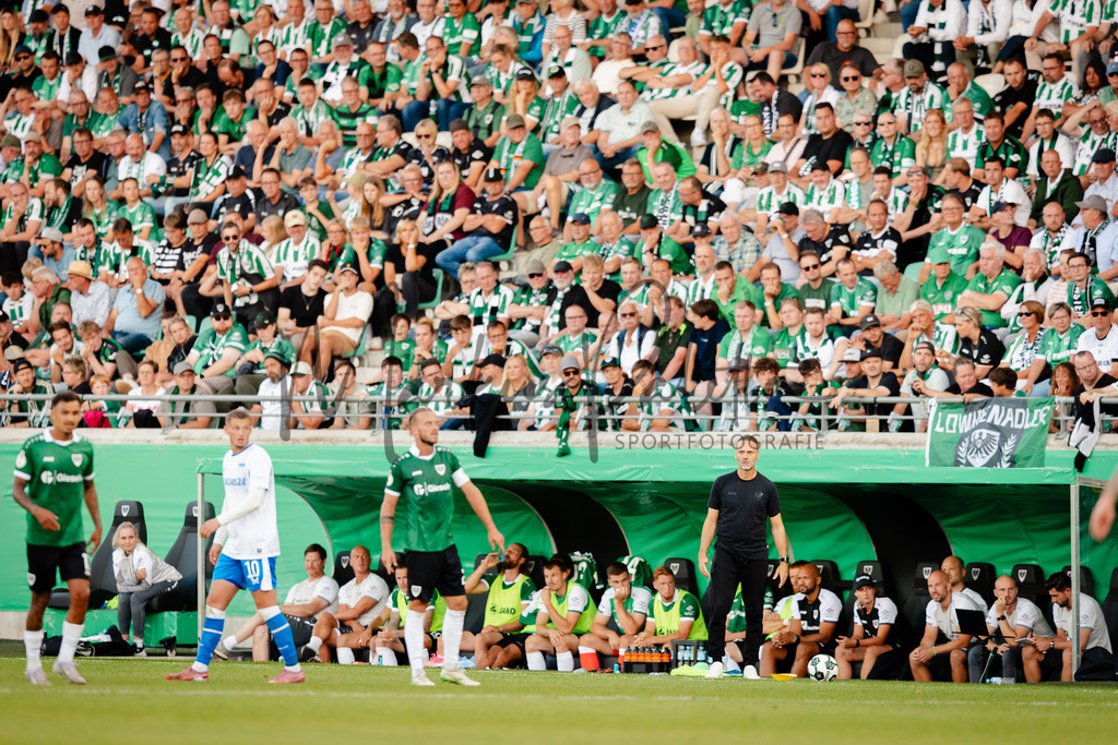 DFB-Pokal 2025/2026, 1. Runde: SC Preußen Münster - Hertha BSC Berlin | Münster, 18.08.2025: DFB-Pokal 2025/2026, 1. Runde, SC Preußen Münster gegen Hertha BSC Berlin im LVM-Preußenstadion in Münster.(Foto: sportfotografie.ms | Markus Paletta) - Realisiert mit Pictrs.com
