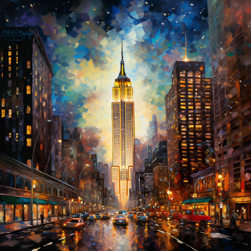 2307038 - New York | Modernes fantasievolles New York Wandbild.