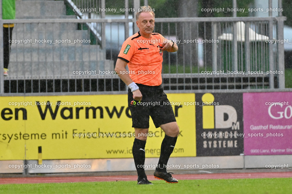 SV Rapid Lienz vs. URC Thal Assling | Christian Johann Steiner Referee, SV Rapid Lienz vs. URC Thal Assling, SV Rapid Lienz vs. URC Thal Assling am 08.06.2024 in Lienz (Dolomiten Satadion), Austria, (Photo by Bernd Stefan)