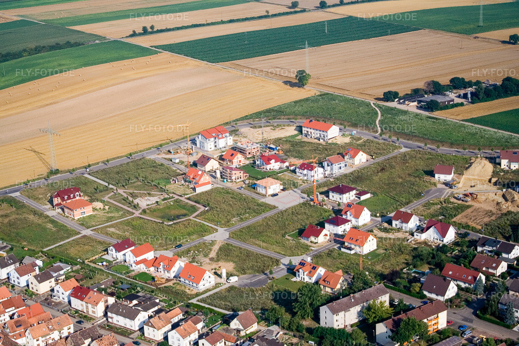 Luftbild: Neubaugebiet Am Höhenweg in Kandel im Bundesland Rheinland-Pfalz in Deutschland. Foto: IMG_11964.jpg vom 31.07.2008 durch Werner Riehm/FLY-FOTO.de