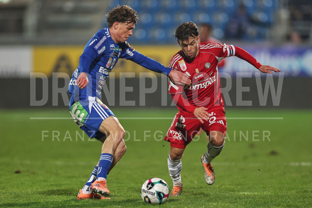 UEFA Europa League 2025/26: SK Sturm Graz vs SK Brann | Graz, Austria, 29.JAN.26 - SOCCER - UEFA Europa League, SK Sturm Graz vs SK Brann Bergen. The image shows Maximilian Fillafer (Hartberg) and Sascha Horvath (Lask).