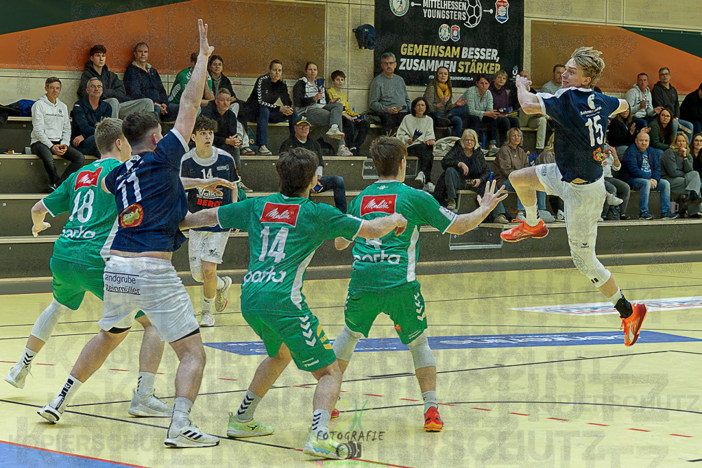 mJB Pokalrunde dt. Meisterschaft, TV Hüttenberg - TSV GWD Minden | mJB Pokalrunde dt. Meisterschaft, TV Hüttenberg - TSV GWD Minden am 15.03.2025 in Münchholzhausen (Sporthalle Münchholzhausen)Photo © 2025 - Jörg Heinrich - Realisiert mit Pictrs.com