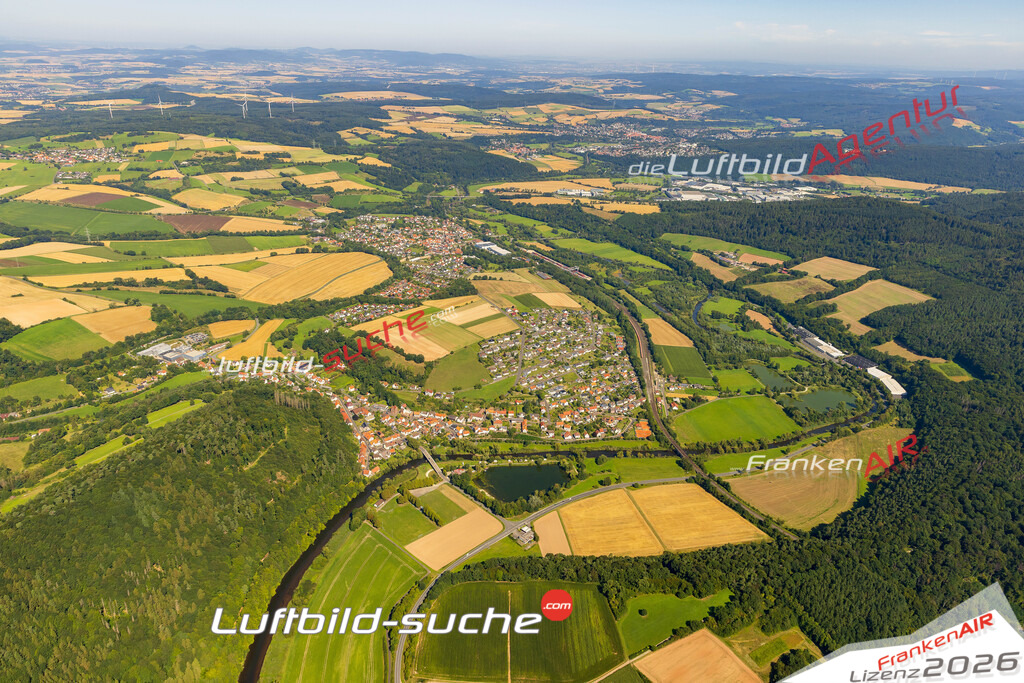 Luftaufnahme Beiseförth Malsfeld - Die Luftaufnahme wurde 2025 vom UL-Flugzeug heraus erstellt ( ohne Drohne ) - Hochauflösende Luftaufnahme - für professionelle Ausdrucke geeignet. Die Geschenkidee !Mit Lizenz und Bildrechte bestellbar