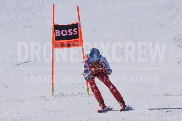 Audi FIS Ski World Cup: Men’s Slalom – Hahnenkamm Race, Kitzbuehel | Kitzbuehel, Austria, 25.Jan.26 - Alpine Skiing - FIS World Cup, Hahnenkamm Race, Slalom, men. The image shows SCHWARZ Marco (AUT, Atomic).
