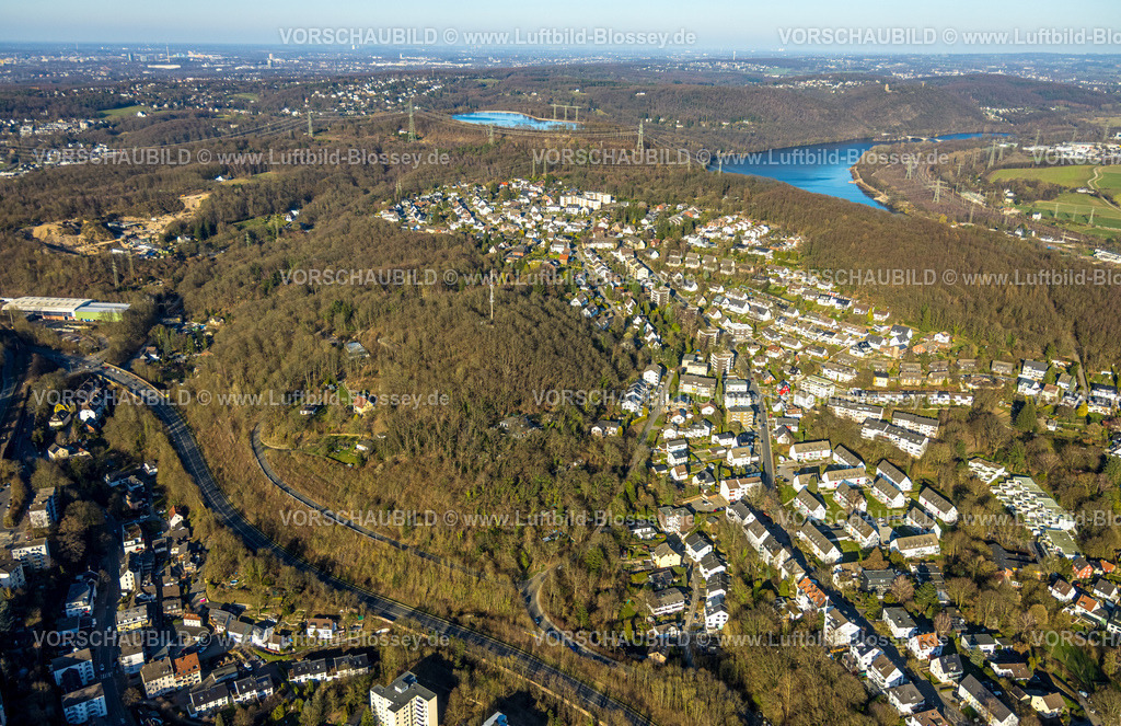Herdecke260304471 | Luftbild, Stromtrasse Überlandleitung, Wohngebiet Am Herrentisch, Kahlschlag Waldgebiet, Herdecke, Ruhrgebiet, Nordrhein-Westfalen, Deutschland