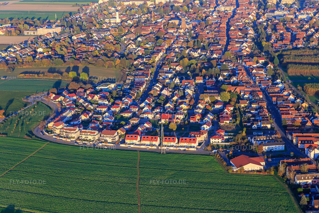 Luftbild: Am Maisfeld, Stresemannstr in Kandel im Bundesland Rheinland-Pfalz in Deutschland. Foto: IMG_095825.jpg vom 30.10.2016 durch Werner Riehm/FLY-FOTO.de