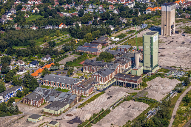 Gelsenkirchen240808054GE-Nord | Luftbild, geplantes neues Quartier Wohnen und Arbeiten, ehemaliges DSK Bergwerk Lippe, Egonstraße, Zeche Westerholt, Hassel, Gelsenkirchen, Ruhrgebiet, Nordrhein-Westfalen, Deutschland