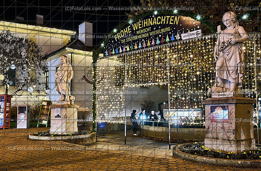 ALP7669_Wieselburger Advent_Parkzugang 1 | (C)FotoLois.com, Alois Spandl, Wieselburger Advent im Schlosspark, Rathaus und Kreuzung, Sa 3. Dezember 2022.