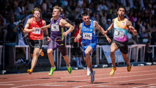 B&amp;S Kurpfalz Gala; Weinheim, 23.05.2026 | WEINHEIM, GERMANY - MAY 24:  Ivo Ziebold (GER/TSV Bayer o4 Leverkusen), Jakob Kemminer (GER/LAC Quelle Fürth), Deniz Almas (GER/TV Wattenscheid 01), Joshua Hartmann (GER/ASV Köln e. V.) during the B&amp;S Kurpfalz Gala am 23.05.2026 at the  Sepp-Herberger-Stadium in Weinheim (Baden-Wuerttemberg / Germany).