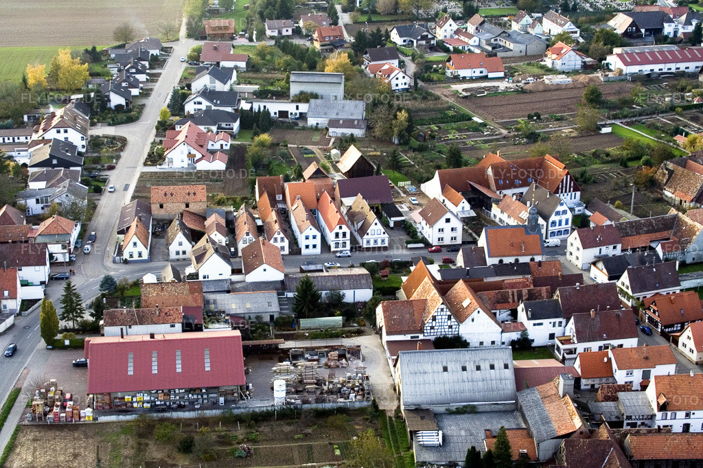 Luftbild: Ottersheim bei Altsheimerstr in Ottersheim bei Landau im Bundesland Rheinland-Pfalz in Deutschland. Foto: IMG_4629.jpg vom 10.11.2006 durch Werner Riehm/FLY-FOTO.de