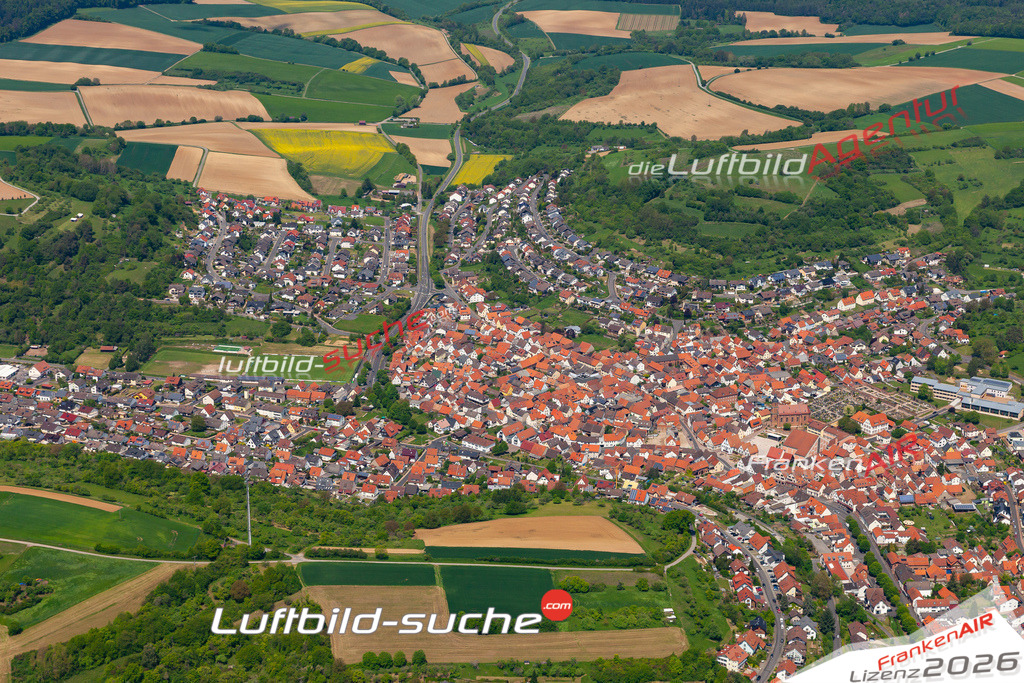 Das Luftbild der Stadt Mömlingen wurde 2019 vom Flugzeug heraus erstellt (keine Drohne) Aufnahmehöhe ca.400 Meter- hohe Auflösung- beste Druck-Qualität garantiert!