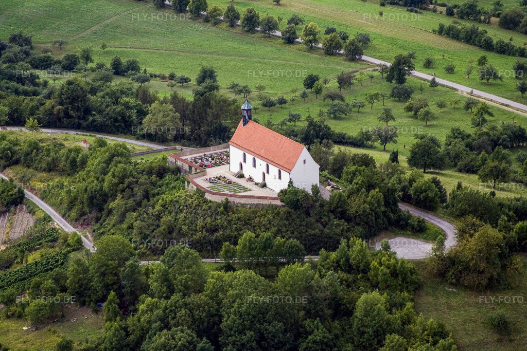 Luftbild: Kapelle Wurmlinger Kapelle - St. Remigius Kapelle im Ortsteil Rottenburg am Neckar in Tübingen in Rottenburg am Neckar im Bundesland Baden-Württemberg in Deutschland. Foto: IMG_12179.jpg vom 02.08.2008 durch Werner Riehm/FLY-FOTO.de