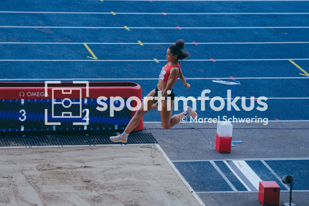 Deutsche Meisterschaften der Frauen und Männer 2026 | Tabea Christ, LG Brillux Münster, Weitsprung, Deutsche Meisterschaften der Frauen und Männer 2026, Lohrheidestadion Bochum-Wattenscheid, 26.07.2026. Foto: Marcel Schwering / sportimfokus - Realisiert mit Pictrs.com