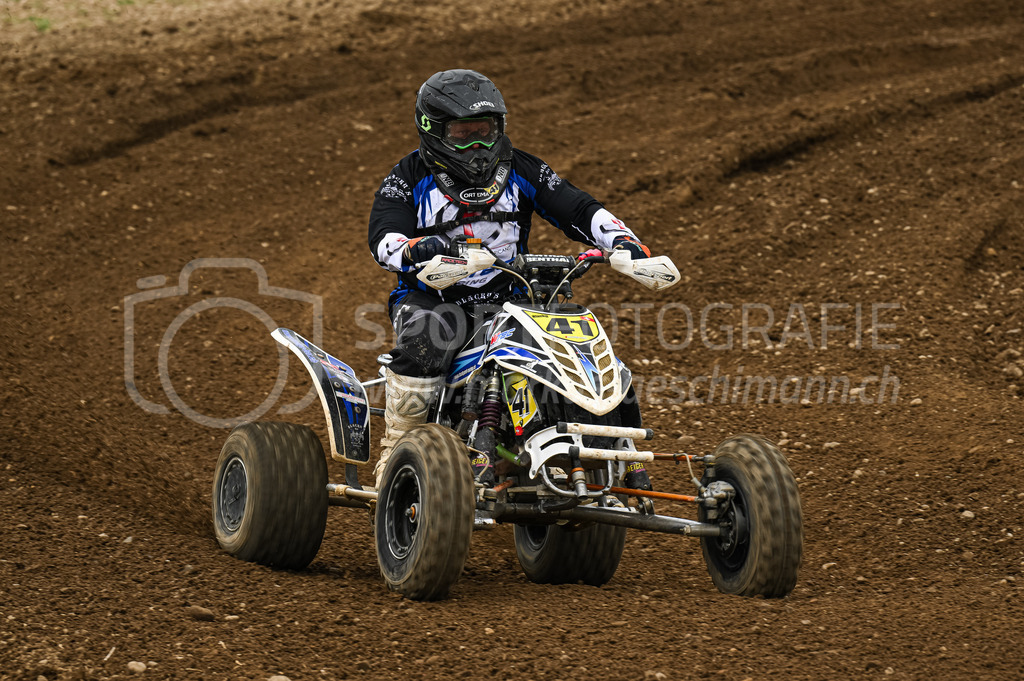 Motocross Schlatt bei Winterthur - 30. April 2023 | #41 Betschart Blacky aus Embrach (CH) auf W Tec in der Kategorie Quad am Motocross Schlatt bei Winterthur, 30. April 2023. 
Instagram: @mx_schlatt | @mc_wila | @sam_schweiz
Bild: Sportfotografie Markus Aeschimann | www.markus-aeschimann.ch - Realisiert mit Pictrs.com