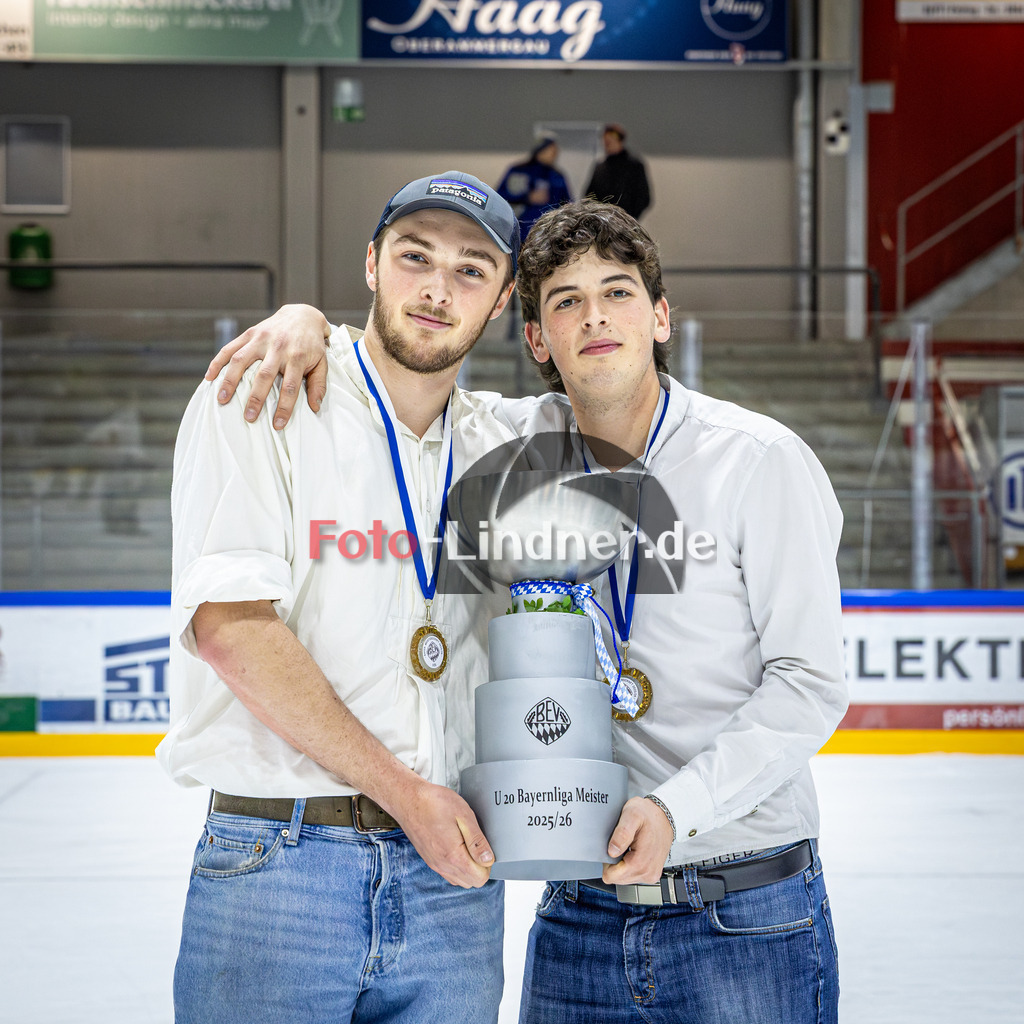 Peißenberg MINERS U20 Meisterfeier | Eishockey Bayernliga U20 Siegerehrung 2026, Peißenberg MINERS U20 Meisterfeier, 20260314,,2026-03-14 in Peißenberg (flatbuy Arena Peißenberg), Copyright: WolfgangxLindner www.foto-lindner.de