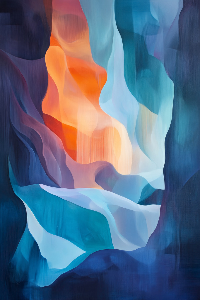 2507003 - Harmonie aus Formen und Farbe | Harmonische Farbstrukturen, die an eine Canyon-Landschaft erinnert.