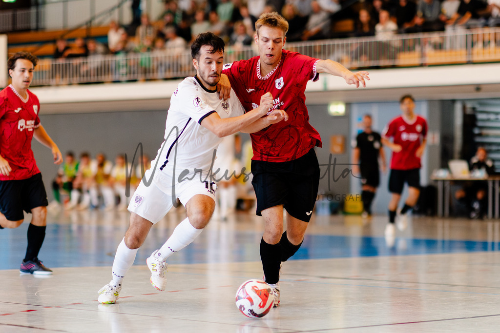 Futsal-Bundesliga, Saison 2025/2026, 2. Spieltag: SC Preußen Münster - FC Liria Futsal Berlin | Futsal-Bundesliga, Saison 2025/2026, 2. Spieltag, SC Preußen Münster empfängt FC Liria Berlin in der Universitäts-Sporthalle in Münster. Foto: sportfotografie.ms | Markus Paletta - Realisiert mit Pictrs.com
