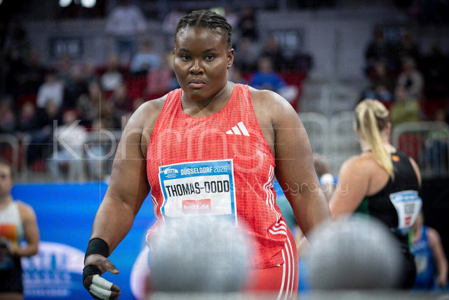 ISTAF Indoor; Duesseldorf, 24.01.2026 | DUESSELDORF, GERMANY - JANUARY 24:  Danniel Thomas-Dodd (JAM), shot put, during the ISTAF Indoor Dusseldorf at PSD Bank Dome on January 24, 2026 in Duesseldorf, Germany. 