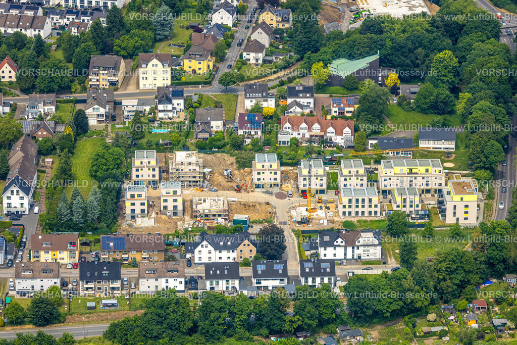 Hattingen250516975 | Luftbild, Baustelle Neubau Reihenhaus Wohngebiet Hermann-Rosenstock-Weg, Hattingen, Ruhrgebiet, Nordrhein-Westfalen, Deutschland
