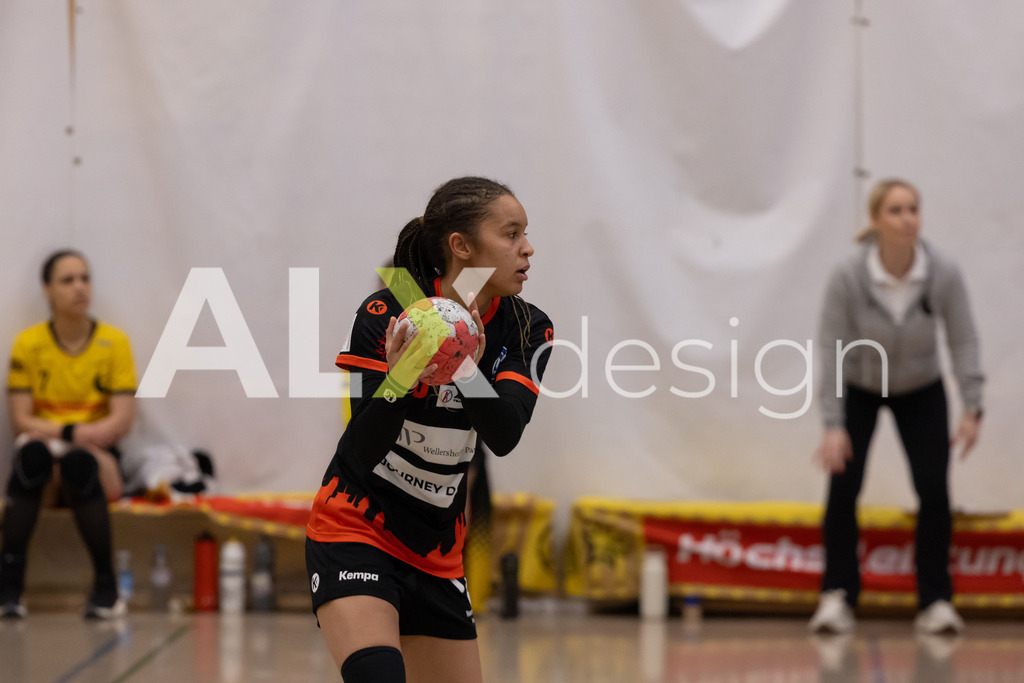 Handball I Frauen I Saison 2025-2026 I Handball Swiss Premium League 1 | Women I Round 5 I  Yellow Winterthur - GC Amicitia Zürich I 15.03.2026 | 29 Helen Schmid (CH) (GC Amicitia Zürich) – Rückraum / Flügel links - Realisiert mit Pictrs.com