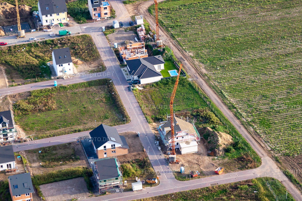 Luftbild: Neubaugebiet im Ortsteil Schauernheim in Dannstadt-Schauernheim im Bundesland Rheinland-Pfalz in Deutschland. Foto: IMG_71218.jpg vom 27.08.2014 durch Werner Riehm/FLY-FOTO.de