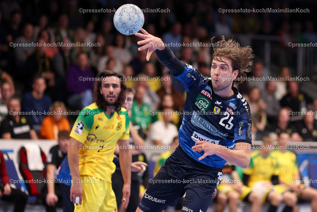 Hag02102401025 | 02.10.2024, Handball, 2.Runde DHB-Pokal, Ischelandhalle, VfL Eintracht Hagen - Rhein-Neckar Löwen: Olle Forsell-Schefvert (Rhein-Neckar Löwen #25) 