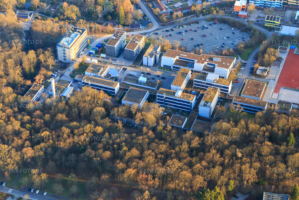 Luftbild: Rheinland-Pfälzische Technische Universität, Campus Landau in Landau in der Pfalz im Bundesland Rheinland-Pfalz in Deutschland. Foto: IMG_097410.jpg vom 10.03.2017 durch Werner Riehm/FLY-FOTO.derptu.de - RPTU Rheinland-Pfälzische Technische Universität Kaiserslautern-Landau