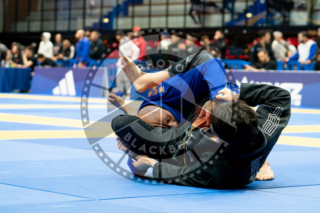20240124PBB00077 | Fighters compete during the second day of the IBJJF European Championship in Paris, France, on January 24, 2024.