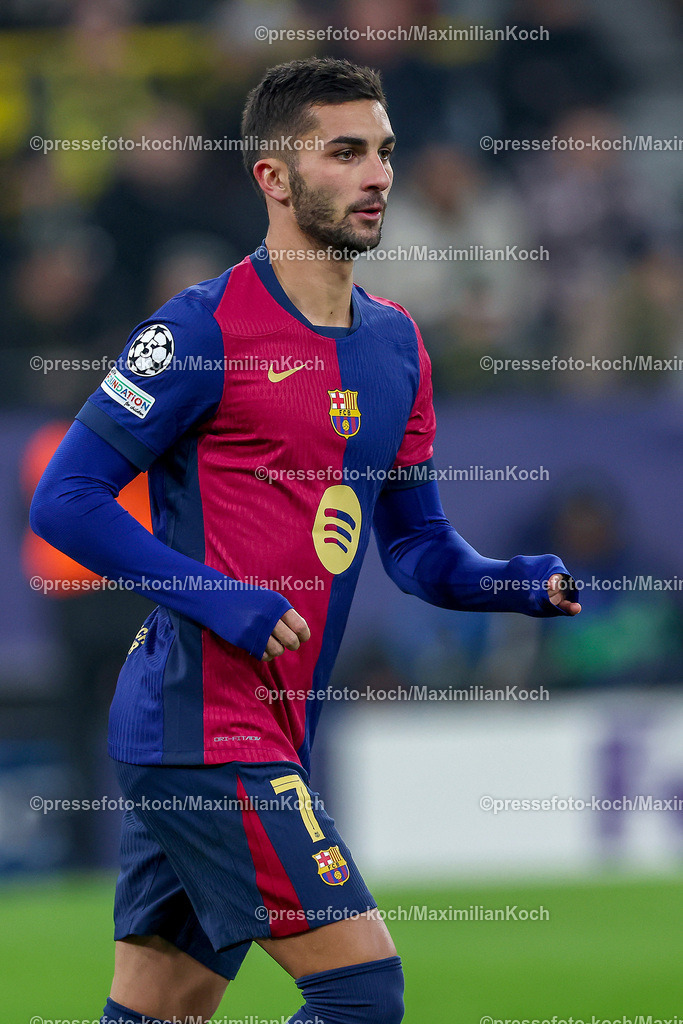 UCL11122402160 | 11.12.2024, UEFA Champions League, Borussia Dortmund - FC Barcelona, 8. Spieltag, Signal Iduna Park, Saison 2024 2025: Ferran Torres (Barca #7)