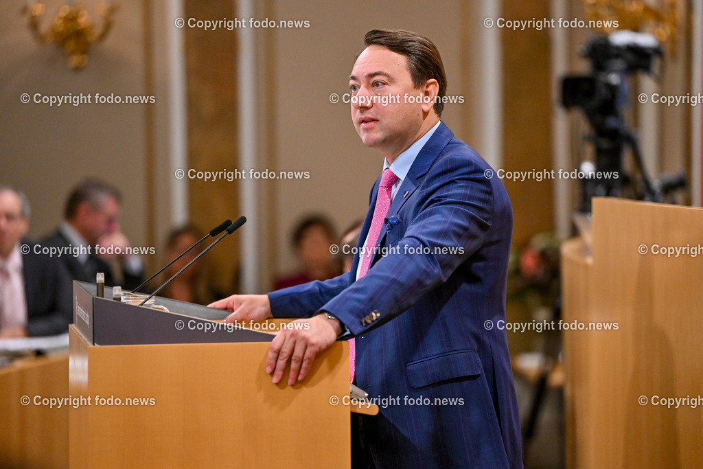 Landhaus Linz_ Promenade_ Landtagssitzung_ 24.10.2024-53 | 24.10.2024, Landhaus Linz AUT, Promenade, Landtagssitzung, im Bild LH-Stv. Manfred Haimbuchner (FP)