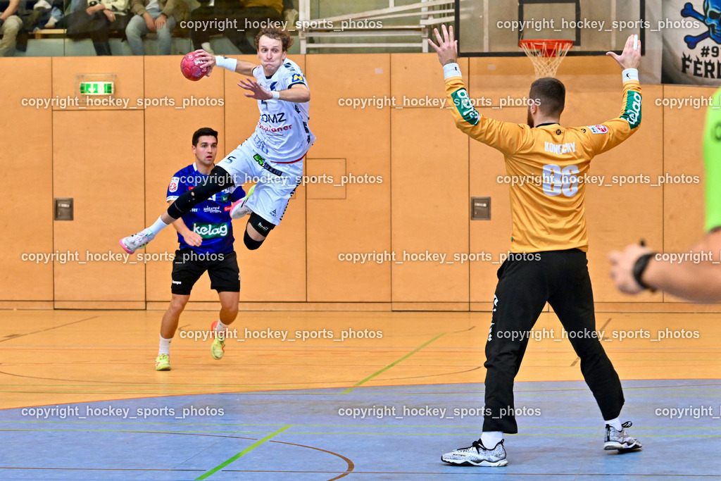 SC Ferlach vs. roomz JAGS Vöslau | #96 KONECNY Micha Martin SC Ferlach, #5 NIKOLIC Lukas roomz JAGS Vöslau, #21 GARTNER Tine SC Ferlach, SC Ferlach vs. roomz JAGS Vöslau, SC Ferlach vs. roomz JAGS Vöslau am 08.11.2025 in Ferlach (Ballspielhalle Ferlach), Austria, (Photo by Bernd Stefan)