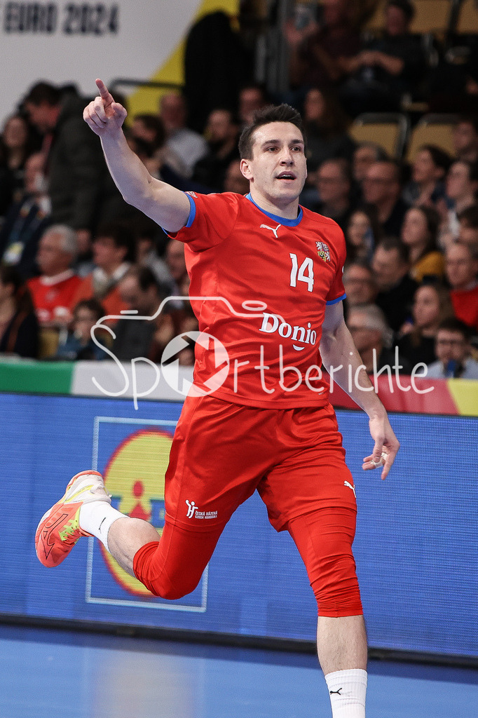 Tschechien - Griechenland | Jakub STERBA (CZE #14) freut sich ueber ein Tor gegen Griechenland / Jubel / Freude