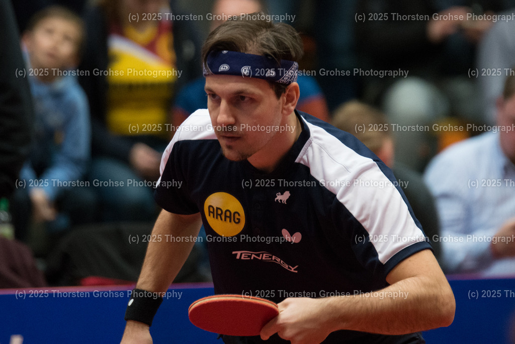 TTBL TTC Fulda-Maberzell vs. Borussia Duesseldorf | Timo BOLL (Borussia Duesseldorfl); TTBL TTC Fulda-Maberzell vs. Borussia Duesseldorf, Tischtennis-Bundesliga - 12. Spieltag am 21.01.2018 in der Hubtex Arena in Fulda, (Deutschland) - Realisiert mit Pictrs.com