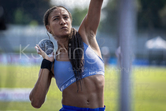 Multisport Event; Ratingen, 27.06.2026 | RATINGEN, GERMANY - JUNE 27, 2026 : Nafissatou Thiam (BEL / Belgium) competing in the shot put during the Multisport Event at Stadion Ratingen on June 27, 2026 in Ratingen, Germany.