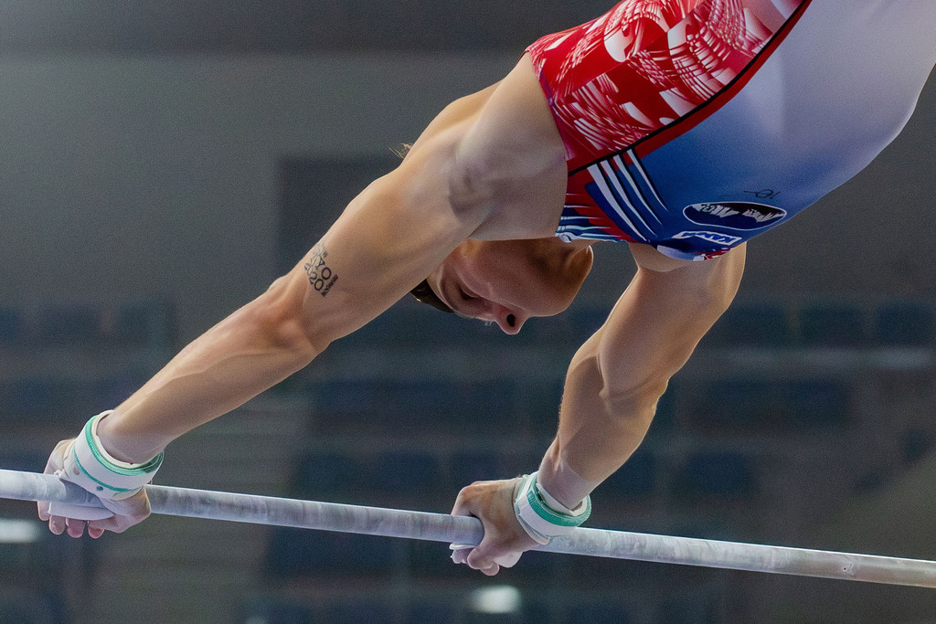 Heidelberg, 9. September 2023: WM-Qualifikation der Männer in Verbindung mit einem Länderwettkampf gegen Israel. Lukas Dauser seiner der Übung am Reck | Heidelberg, 9. September 2023: WM-Qualifikation der Männer in Verbindung mit einem Länderwettkampf gegen Israel. Lukas Dauser seiner der Übung am Reck - Realisiert mit Pictrs.com
